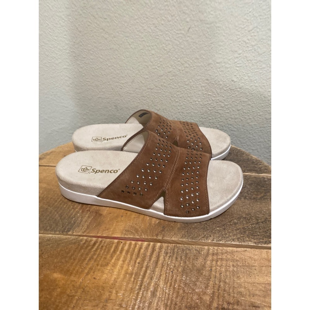 Spenco Twilight Stud Women's Comfort Sandals Brown 6.5 B